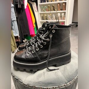 Jimmy Choo Black Leather Ankle Boots